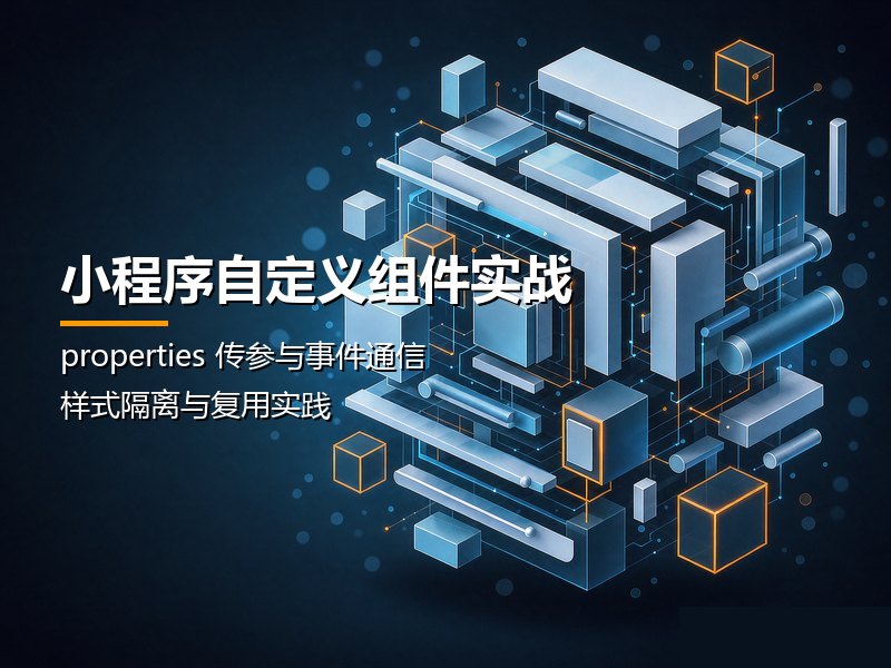 小程序自定义组件实战：properties 传参与事件通信